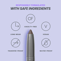 Thumbnail for Wonderskin IYKYK Eyeshadow Stick - Longwear Eye Shadow Sticks, Budge-Proof and Waterproof Shimmer Eyeshadow Stick with Built-in Sharpener (Ash)