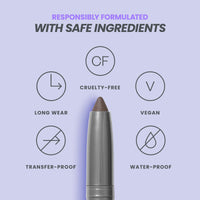 Thumbnail for Wonderskin IYKYK Eyeshadow Stick - Longwear Eye Shadow Sticks, Budge-Proof and Waterproof Shimmer Eyeshadow Stick with Built-in Sharpener (Ash)