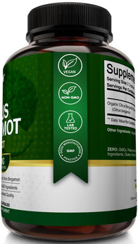 Thumbnail for NutriFlair Organic Citrus Bergamot 1400mg, 120 Capsules - 25:1 Bergamia - Essential Oil and Citrus Bioflavonoids - Natural Heart Health Supplements for Women and Men - Non-GMO Pills