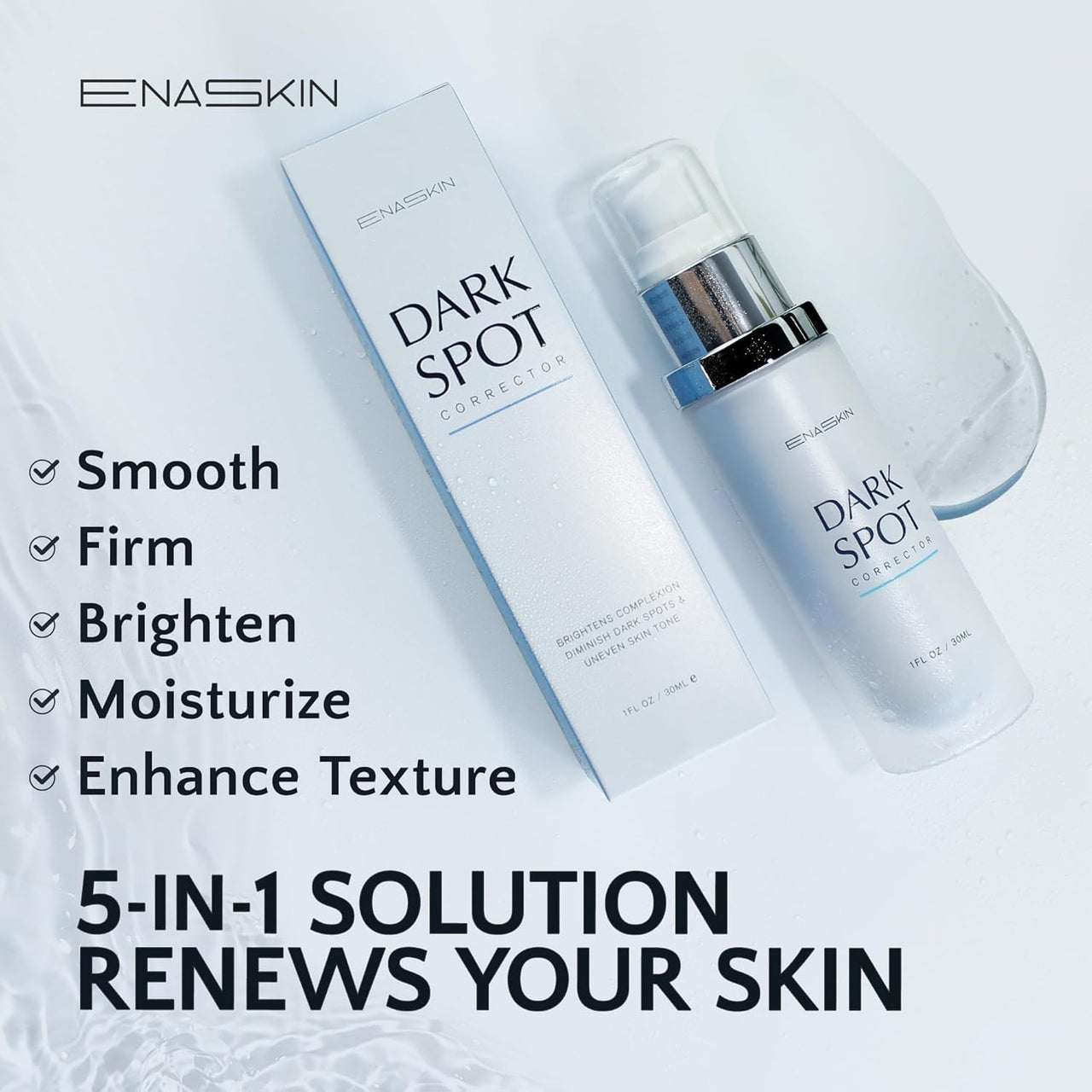 EnaSkin Dark Spot Remover Face & Body Serum: Age Spot Sun Spot Freckles - 1.0 Fl Oz