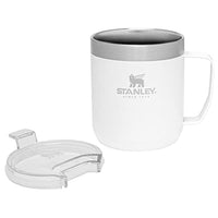 Thumbnail for STANLEY Stay-Hot Camp Mug 12 oz | Press Fit Drink Through Lid | Cup for Coffee, Tea and Drinks | Insulated Stainless Steel Coffee Mug | BPA-Free | Polar