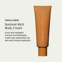 Thumbnail for CYKLAR Nutrient Rich Body Cream. Vanilla Verve Nourishing Moisturizer with Niacinamide and Banana Flower Extract. Deep Hydration, Thick Body Lotion, Dry Skin Cream for Women and Men, 8 Fl Oz