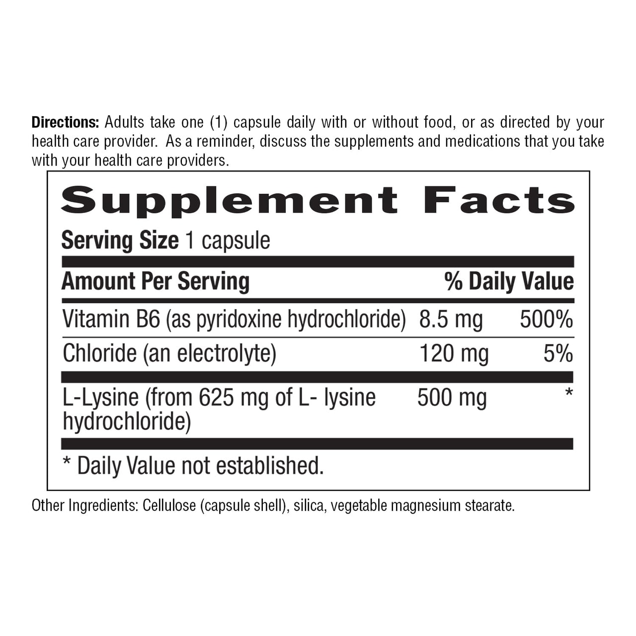 Country Life L-Lysine 500mg with B-6, Supports Immune Health, Promotes Collagen Renewal in Lips and Mouth, 250 Vegan Capsules, Certified Gluten Free, Certified Vegan