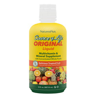 Thumbnail for NaturesPlus Source of Life Liquid, Tropical Fruit - 30 fl oz - Multivitamin & Mineral Supplement - Gluten Free, Vegetarian - 30 Servings