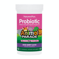 Thumbnail for NaturesPlus Animal Parade Probiotic, Mixed Berry - 30 Chewables - Children’s Digestion Supplement - Supports Gut Health & Immune Function - Vegan, Gluten Free - 30 Servings