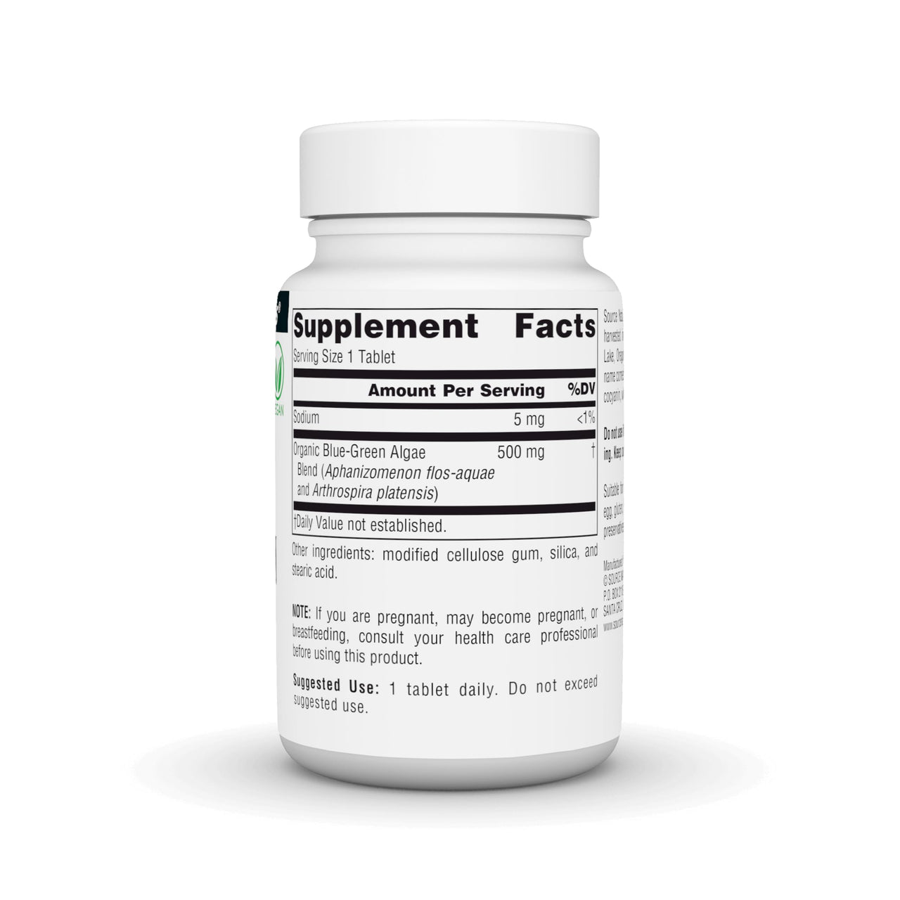 Source Naturals Blue-Green Algae from Klamath Lake* - 500 mg - 50 Tablets