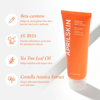 Thumbnail for Aprilskin Carrotene Clarifying Foam Cleanser - Deep Cleansing with BHAs & Sebum Control for Oily, Sensitive, Acne-Prone Skin - 120ml - Vegan, Cruelty Free