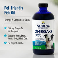 Thumbnail for Nordic Naturals Omega-3 Pet, Unflavored - 16 oz - 1380 mg Omega-3 Per Teaspoon - Fish Oil for Large to Very Large Dogs with EPA & DHA - Promotes Heart, Skin, Coat, & Immune Health
