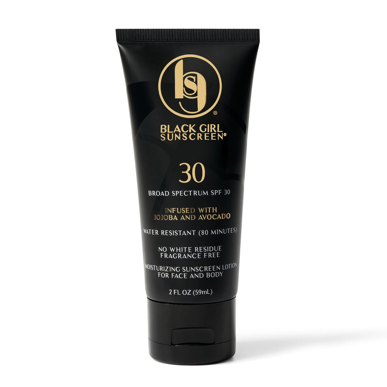 Black Girl Sunscreen SPF 30 for the Face & Body - Moisturizing Sun Protection, SPF 30, Sun Lotion for Women, Ultra Sheer, Travel Size, No White Cast for Melanin Rich Skin - 2 fl oz