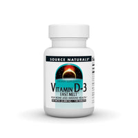 Thumbnail for Source Naturals Vitamin D-3 Fast Melt, Supports Bone & Immune Health* - Black Cherry Peach Flavor - 120 Fast Melt Tablets