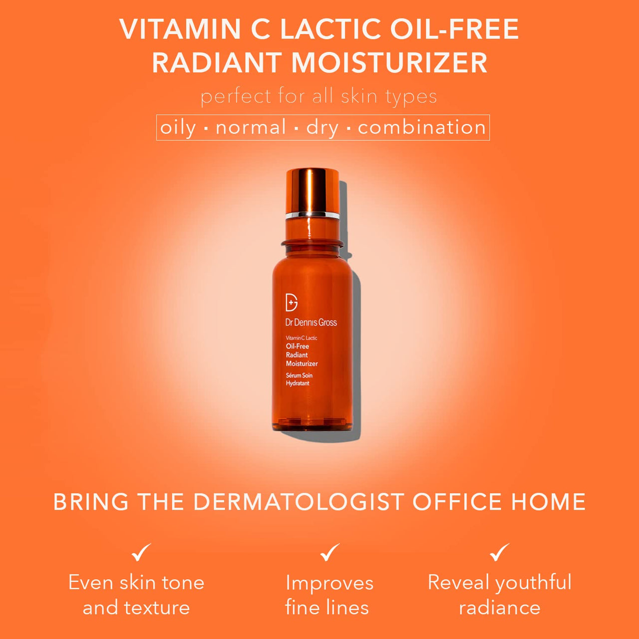 Dr Dennis Gross VitC+Lactic Oil-Free Radiant Moisturizer, 1.7 fl oz/50ml