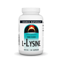 Thumbnail for Source Naturals L-Lysine Free Form -Amino Acid Supplement Supports Energy Formation & Collagen - 100 Capsules