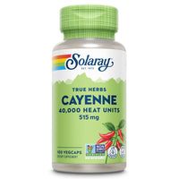Thumbnail for Solaray Cayenne 40,000 Heat Units - Cayenne Pepper Capsule Supplement for Women & Men, 515 mg per Capsule, Capsaicin Supplements, Health and Wellness Support - 100 Ct Veg Caps