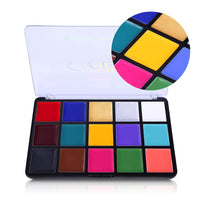 Thumbnail for UCANBE Face Body Paint Oil, Professional 15 Colors FX Makeup Palette- Non Toxic Hypoallergenic Safe Facepaint for Halloween, Cosplay Costumes, Parties and Festivals