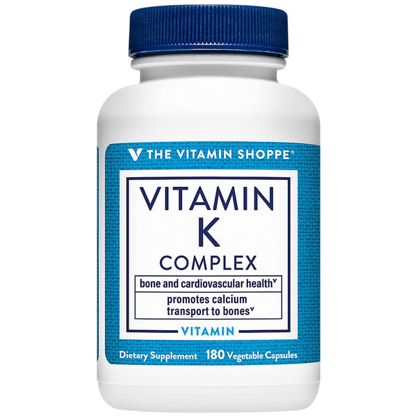 Image 1 of The Vitamin Shoppe Vitamin K Complex - Complete K1 K2 Formula | Bone & Cardiovascular Health | 180 Vegetable Capsules | Full Spectrum