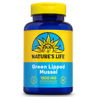 Thumbnail for Nature's Life Green Lipped Mussel 1500 mg - New Zealand Green Lipped Mussel Supplement with Naturally Occurring Omega 3 Fatty Acids - 60-Day Guarantee, Lab Verified - 30 Servings, 90 Capsules