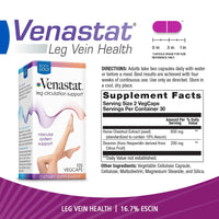 Thumbnail for Body Gold Venastat - Leg Vein Support Supplements, Circulation Supplements with Horse Chestnut & Diosmin for Men & Women, Healthy Blood Flow - 105 Veggie Capsules