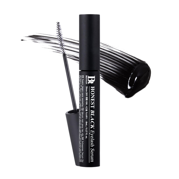 BENTON Honest Black Eyelash Serum - Eyelash Growth Serum for Thicker, Fuller Lashes - Creating a Makeup Look with Black Tint, 0.27 fl. Oz