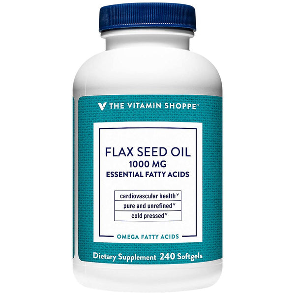 Image 1 of The Vitamin Shoppe Certified Organic Flax Seed Oil 1,000MG, (240 Softgels)