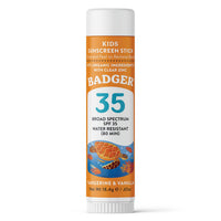 Thumbnail for Badger Mineral Kids Sunscreen Face Stick SPF 35, Zinc Oxide Travel Size Sunscreen Stick for Kids, 97% Organic Ingredients, Reef Safe, Water Resistant, .65 oz