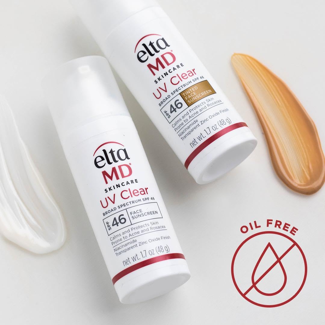 EltaMD UV Clear, UV Clear Tinted Duo Kit, Face Sunscreen SPF, Tinted and Untinted Broad Spectrum Protection for Sensitive Skin