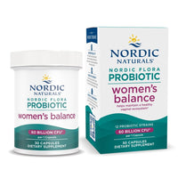 Thumbnail for Nordic Naturals Nordic Flora Probiotic Women's Balance - 30 Capsules - 12 Probiotic Strains with 60 Billion Cultures - Intestinal Support, Vaginal Health - Vegan - 30 Servings