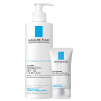 Thumbnail for La Roche-Posay Toleraine Skin Care Set, Double Repair Face Moisturizer 40ml & Hydrating Gentle Cleanser 400ml, Oil Free Moisturizer & Face Wash, Formulated with Niacinamide