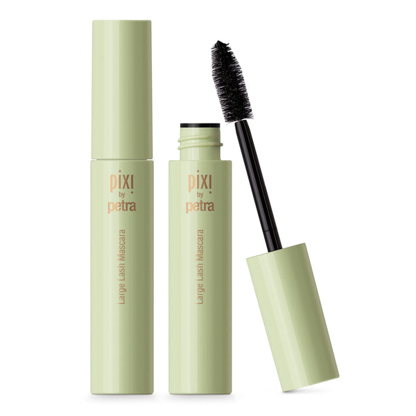 Pixi Large Lash Mascara | Extreme Volume Mascara with Vitamin E, Panthenol & Bamboo | False Lash Effect | Smudge-Proof & Water-Resistant | Ophthalmologist Tested | No.1 Bold Black | 0.4 fl oz/ 12ml