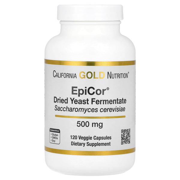 EpiCor, Dried Yeast Fermentate, 500 mg, 120 Veggie Capsules, California Gold Nutrition