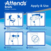 Thumbnail for Attends Stretch Adult Incontinence Disposable Briefs, Large/X-Large, 40