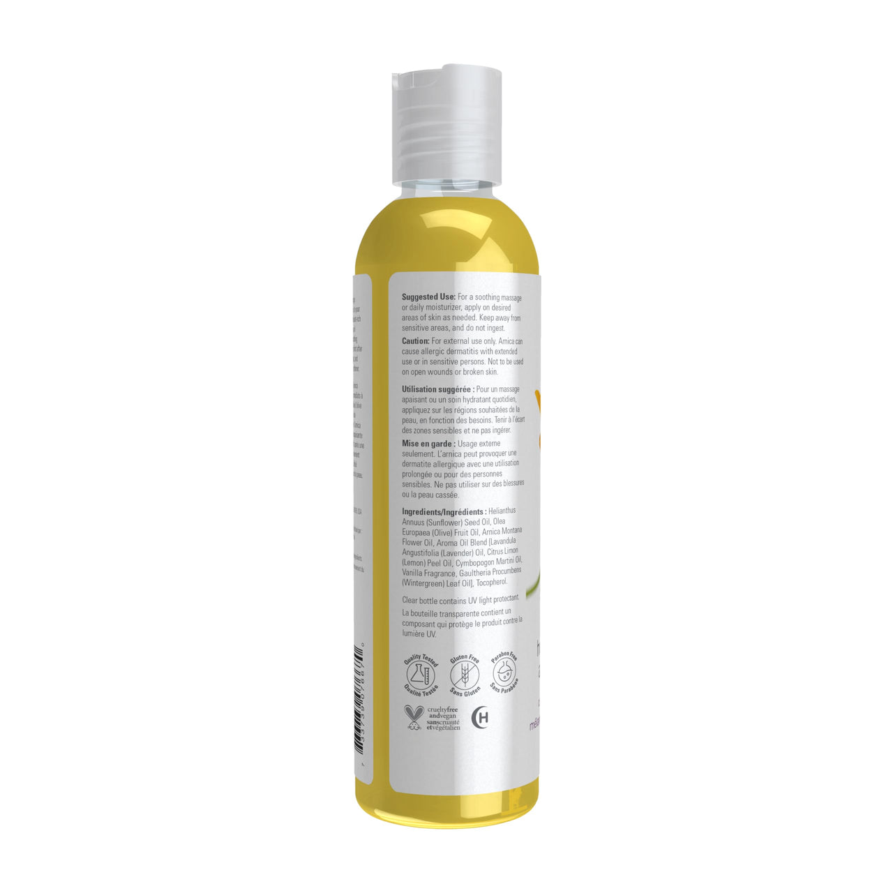 NOW Solutions, Arnica Soothing Massage Oil, Comforting Antioxidant Blend, 8-Ounce