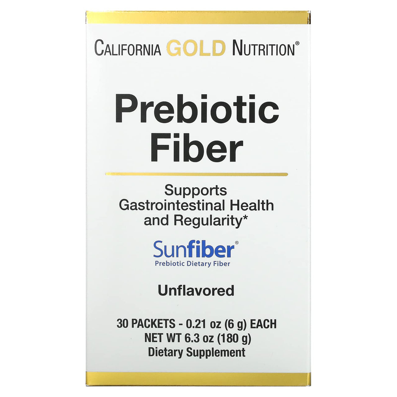 California Gold Nutrition Prebiotic Fiber, 30 Packets, 0.21 oz (6 g) Each