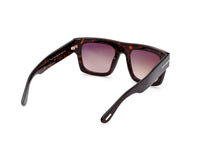 Thumbnail for Tom Ford FAUSTO FT 0711 Dark Havana/Light Brown Shaded 53/20/145 unisex Sunglasses