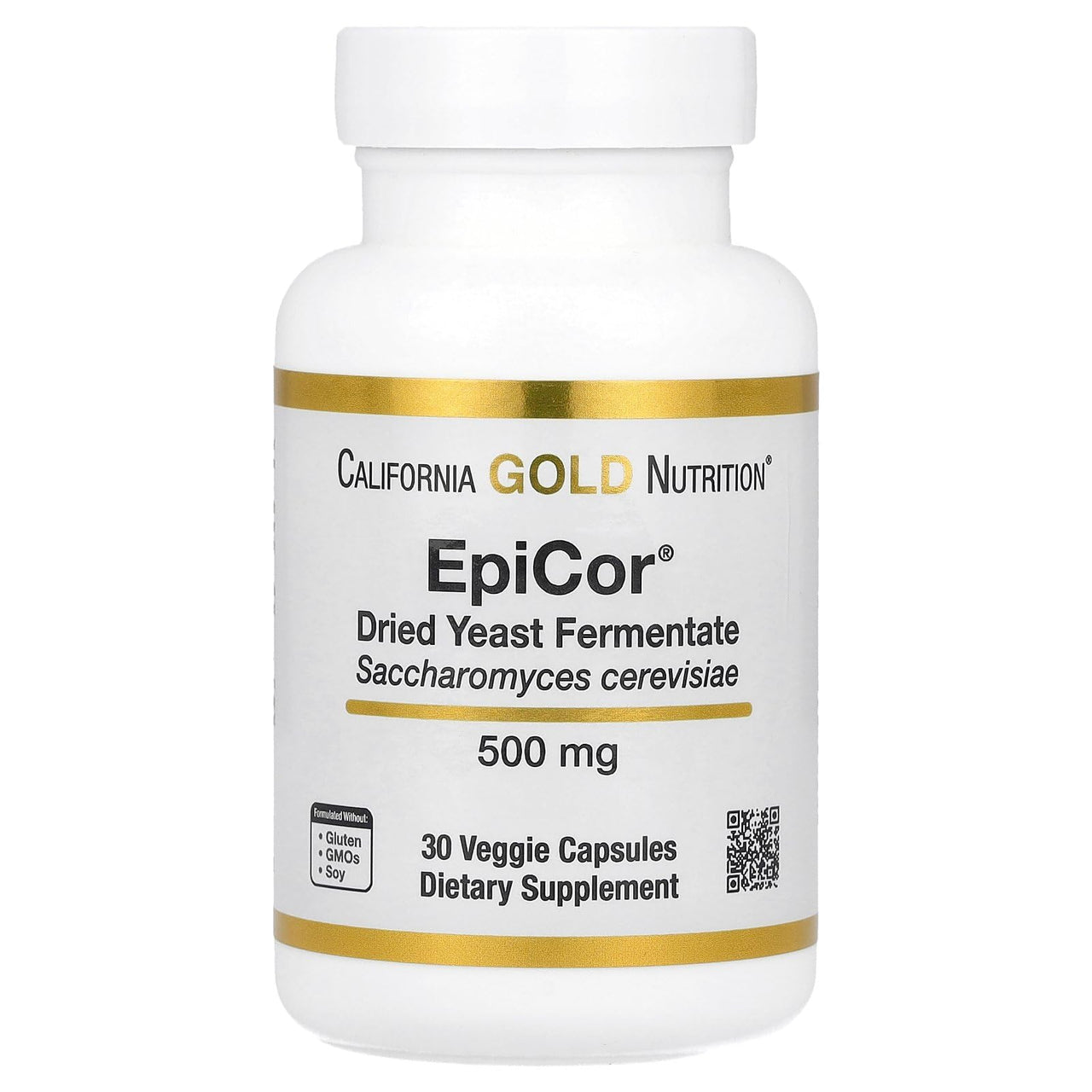 California Gold Nutrition EpiCor®, Dried Yeast Fermentate, 500 mg, 30 Veggie Capsules
