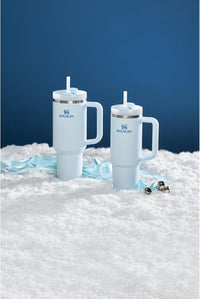 Thumbnail for Stanley Quencher H2.0 Tumbler with Handle and Straw 40 oz | Flowstate 3-Position Lid | Cup Holder Compatible for Travel | Insulated Stainless Steel Cup | BPA-Free | Glacier