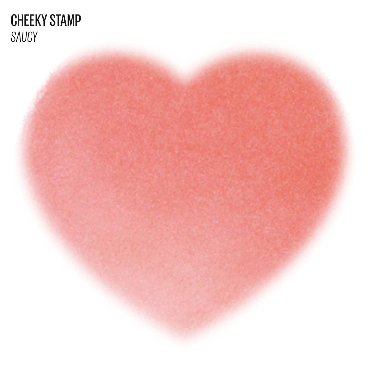 KAJA Blusher - Cheeky Stamp 02 Saucy | Buildable & Blendable Shade with Heart-shaped Applicator, Sunkissed Finish, Travel size, Hygienic, Suitable for Beginners, Portable, Korean Makeup, 0.17 Oz
