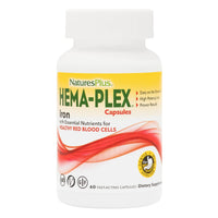 Thumbnail for NaturesPlus Hema-Plex Iron - 60 Fast-Acting Capsules - 3 Pack - 85 mg Chelated Iron + Vitamin C & Bioflavonoids for Healthy Red Blood Cells - Vegan, Gluten Free - 90 Total Servings