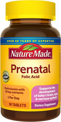 Thumbnail for Nature Made Prenatal Multi Dietary Supplement , 90 Tablets ea ( Pack of 2)