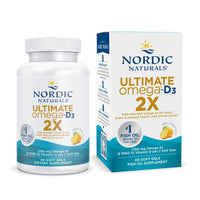 Thumbnail for Nordic Naturals Ultimate Omega 2X with Vitamin D3, Lemon Flavor - 60 Soft Gels - 2150 mg Omega-3 + 1000 IU D3 - EPA & DHA - Brain, Heart, & Immune Health - 30 Servings