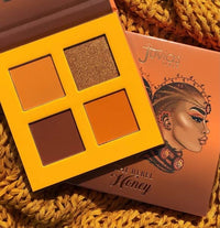 Thumbnail for Juvia's Place Rebel Quad Honey Eyeshadow Palette - Shades of 4, Professional Eye Makeup, Pigmented Makeup Palette for Eye Color & Shine, Pressed Eyeshadow Cosmetics