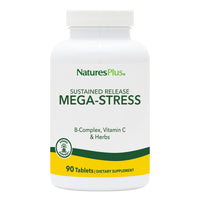 Thumbnail for NaturesPlus Mega-Stress Complex, Sustained Release - 90 Vegetarian Tablets - B Complex, Vitamin C Stress Relief Supplement, Chamomile & Herbs for Natural Calm - Gluten-Free - 90 Servings
