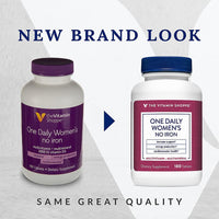 Thumbnail for The Vitamin Shoppe Once Daily Women's Multivitamin with No Iron | 2,000IU Vitamin D3, Multi-Mineral Supplement | Supports Energy Production, Cardiovascular, Immune Health (180 Tablets)