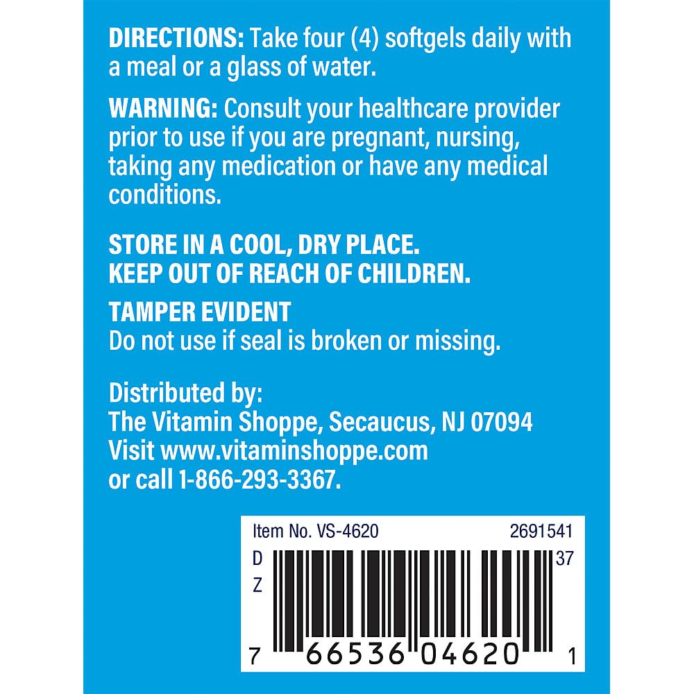The Vitamin Shoppe Magnesium Glycinate 400 MG - Muscle Relaxation, Bone Health & Calm Support, Gentle on Stomach (120 Softgels)