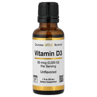 Thumbnail for California Gold Nutrition Vitamin D3, Unflavored, 50 mcg (2,000 IU), 1 fl oz (30 ml)