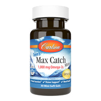 Thumbnail for Carlson - Teen's Max Catch Minis, 1000 mg Omega-3s, Brain Health, Vision Support, Mood Health, 30 Softgels