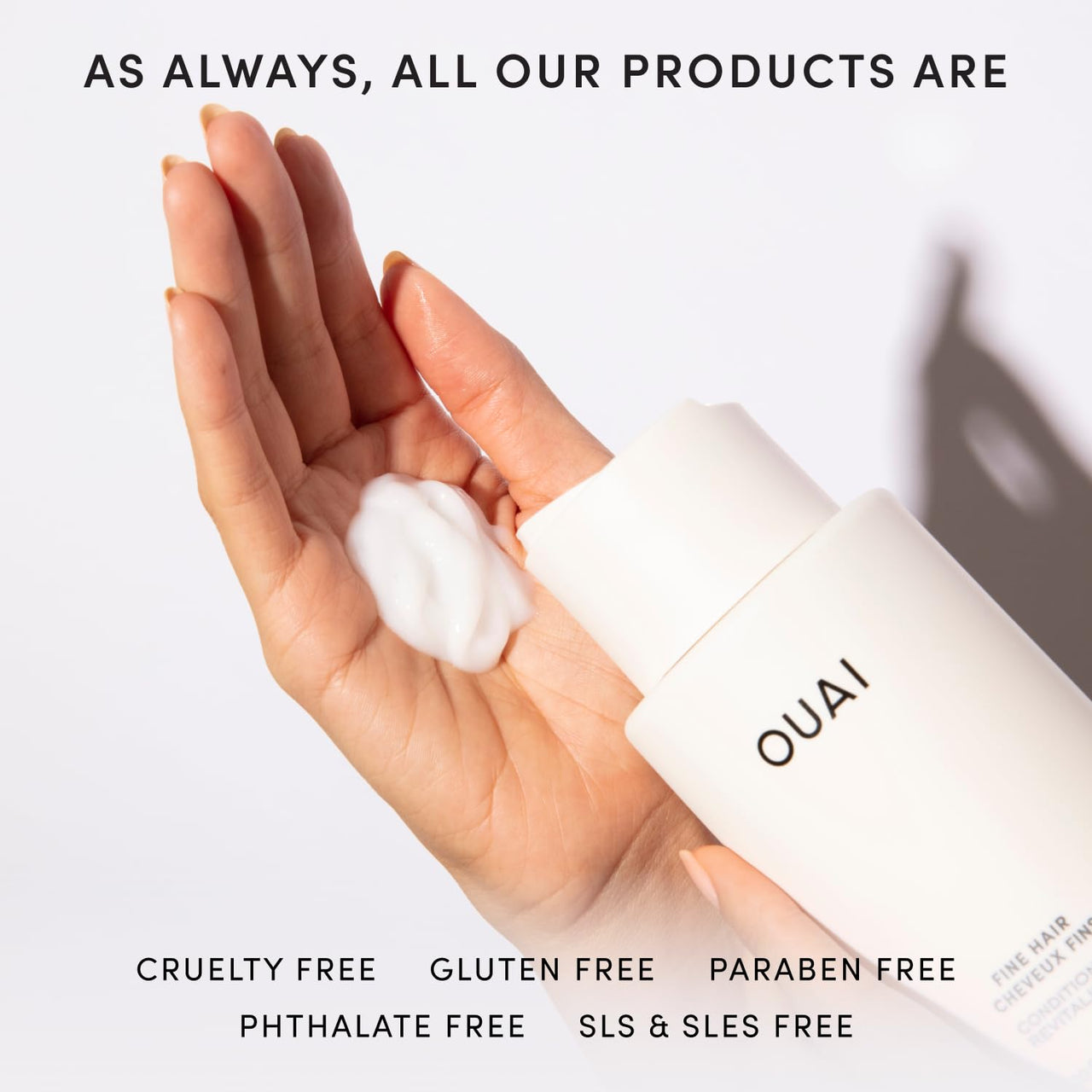 OUAI Fine Hair Conditioner Refill - Volumizing Conditioner Made with Keratin, Biotin and Chia Seed Oil - Adds Softness, Bounce and Volume - Free from Parabens, Sulfates, and Phthalates (32 Oz)