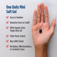 Thumbnail for Nordic Naturals Nordic CoQ10 Ubiquinol - 60 Mini Soft Gels - 100 mg Coenzyme Q10 (CoQ10) Ubiquinol - Heart & Brain Health, Cellular Energy Production, Antioxidant Support - Non-GMO - 60 Servings