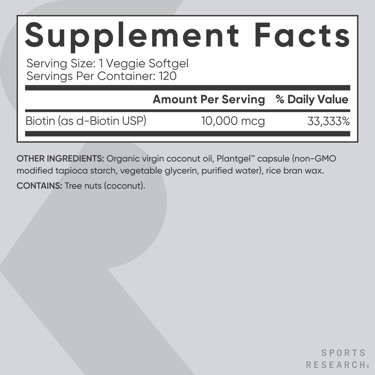 Sports Research® Dissolve to Absorb Pack - 10,000mcg Biotin (Vitamin B7) with Organic Coconut Oil + Digestive Enzymes with Probiotics & Ginger