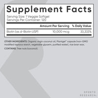 Thumbnail for Sports Research® Hair, Skin & Nails Bundle - Organic Collagen Peptides (Unflavored, 30 Servings) & Max Strength Biotin (Vitamin B7) 10,000mcg - for Women and Men