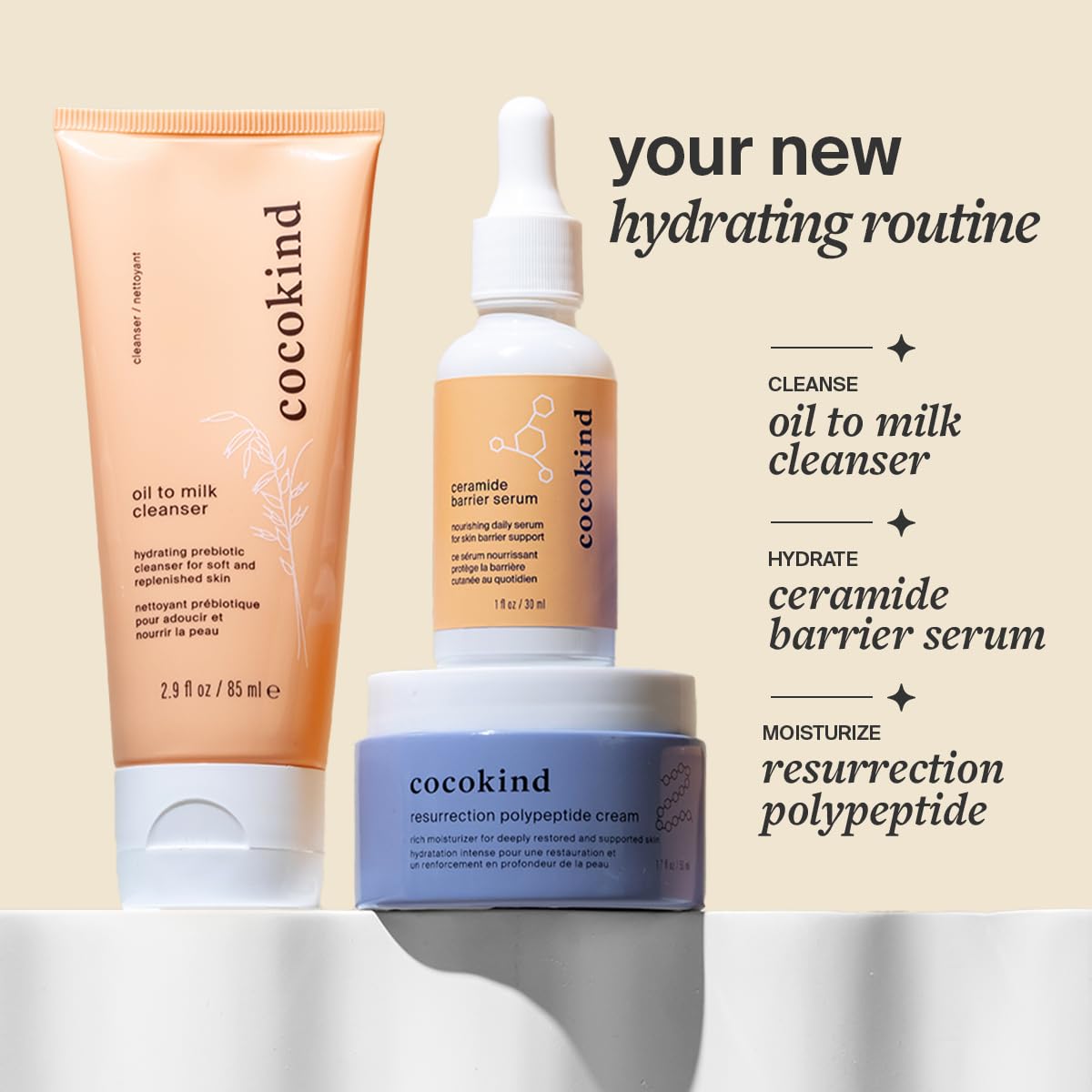 Cocokind Oil to Milk Face Wash, Oil Based Cleanser and Oil Makeup Remover - Cleansing Oil, Cleansing Milk and Cream Cleanser for Face